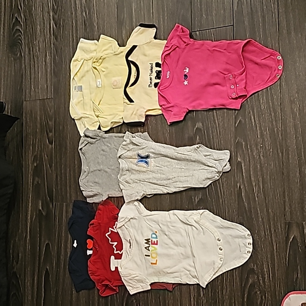Size 3-6 months assorted colors and brands